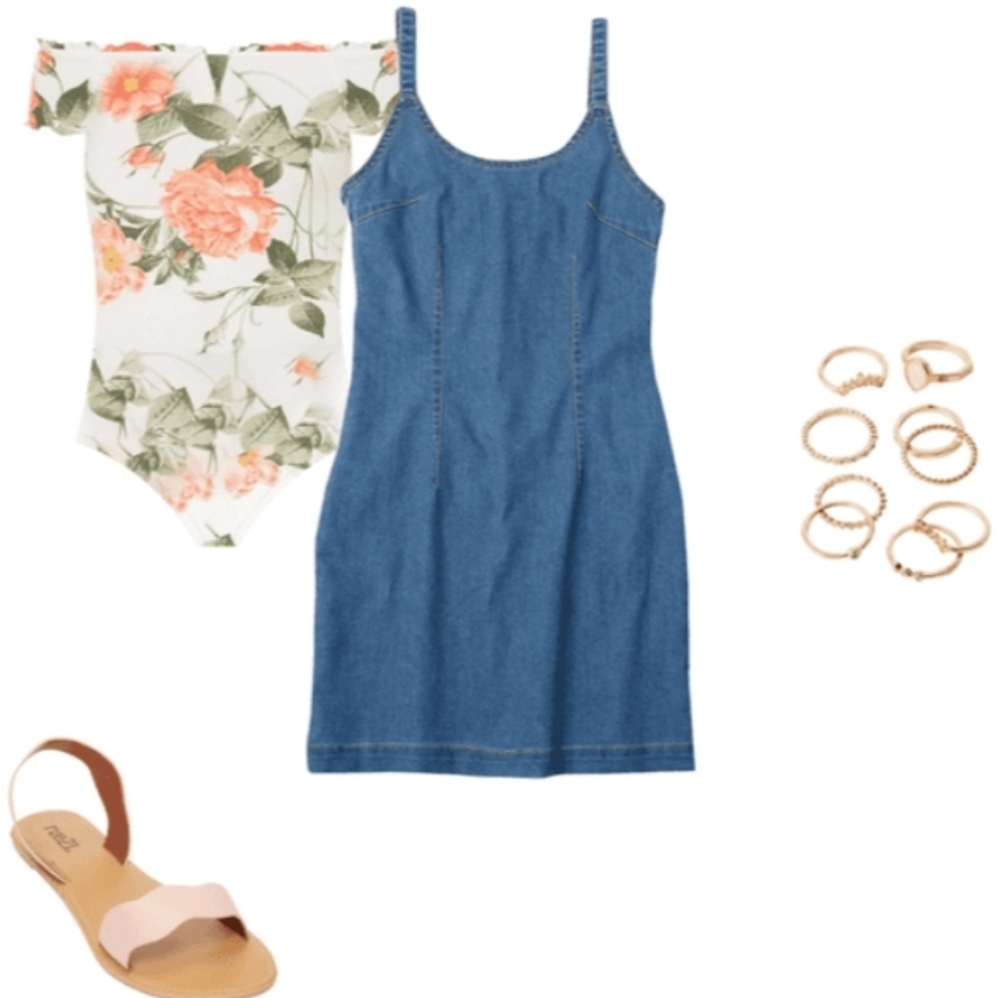 Denim Stretchy Mini Dress